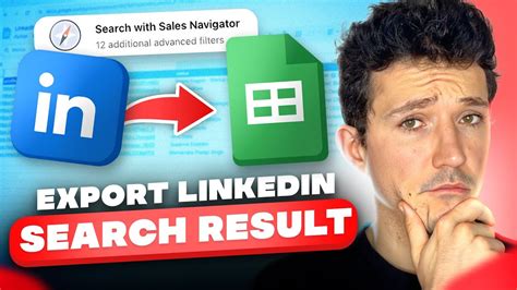 how to export linkedin search results|Export LinkedIn search results to Excel .